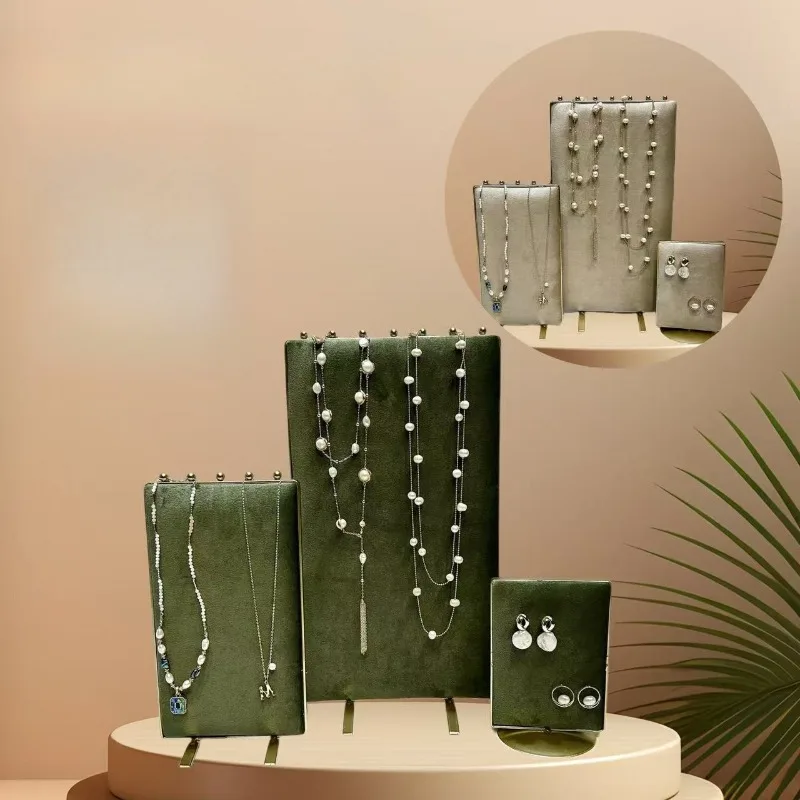 

Стереоскопическая стойка для демонстрации ювелирных изделий, фланелевая витрина для ожерелья, подставка для ювелирных изделий, ожерелье, брелок, держатель для живых фотографий, реквизит