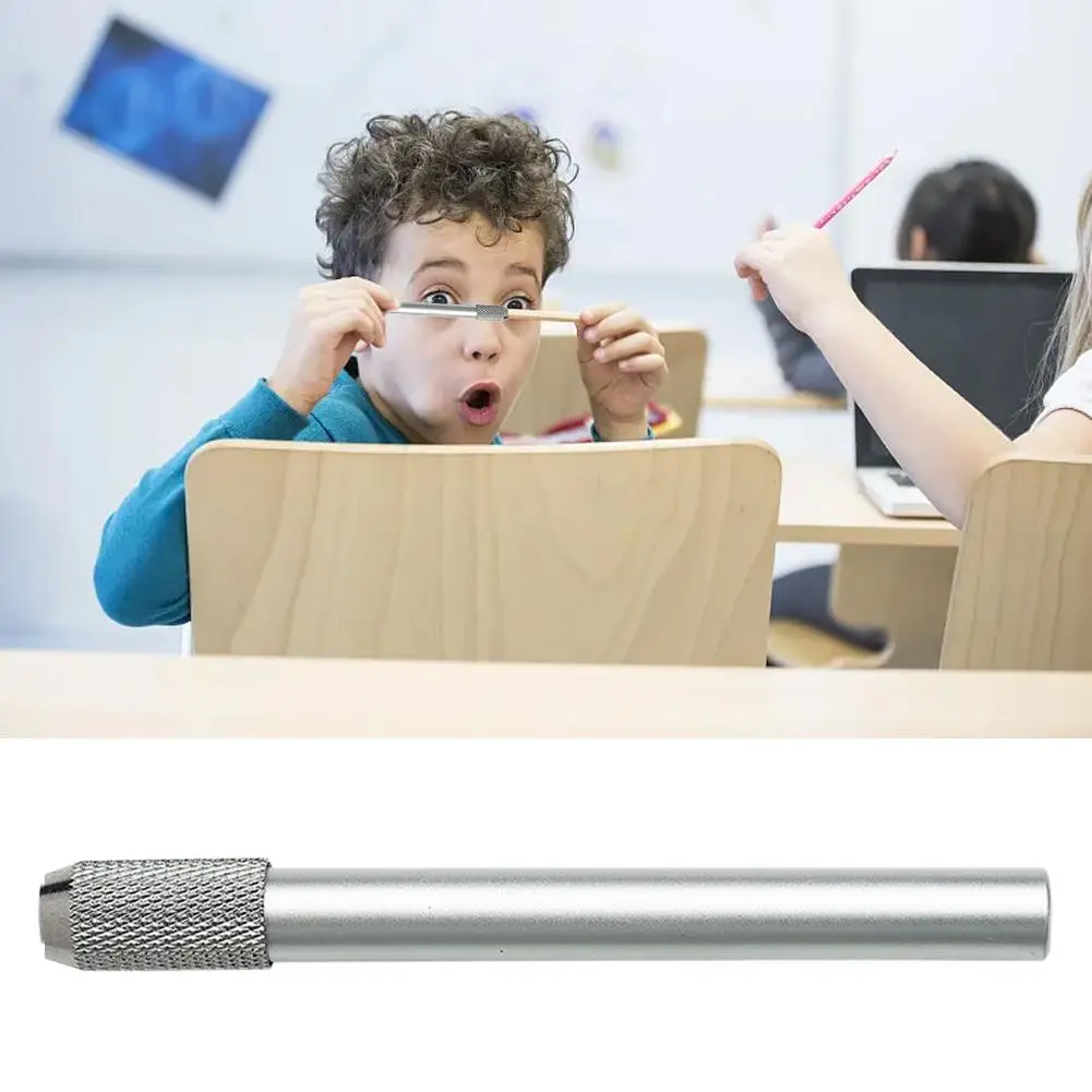 

Adjustable Metal Anti-slip Pencil Lengthener Pencil Extender Holder For Colored Sketch Pencils School Office Stationery Sup G3s6