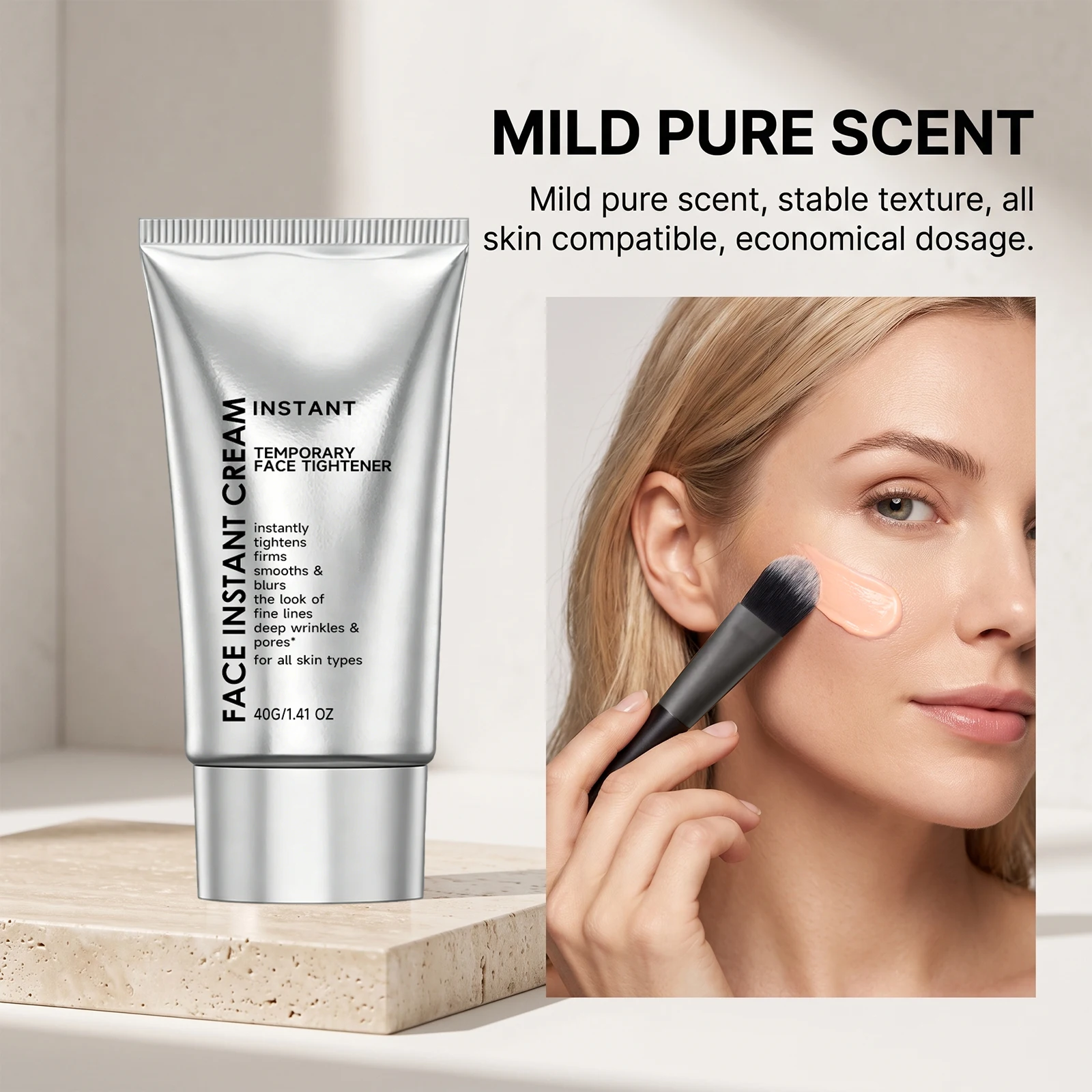 Face Tightener Cream Smooth Wrinkle Fine Line Strengthen Skin Barrier Long Lasting Moisturization Refreshing Delicate Face Care