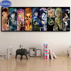 Japanese Anime Manga Demon Slayer Blade Diamond Painting Modern Manga Character Art Diamond Mosaic Cross Stitch Home Decor