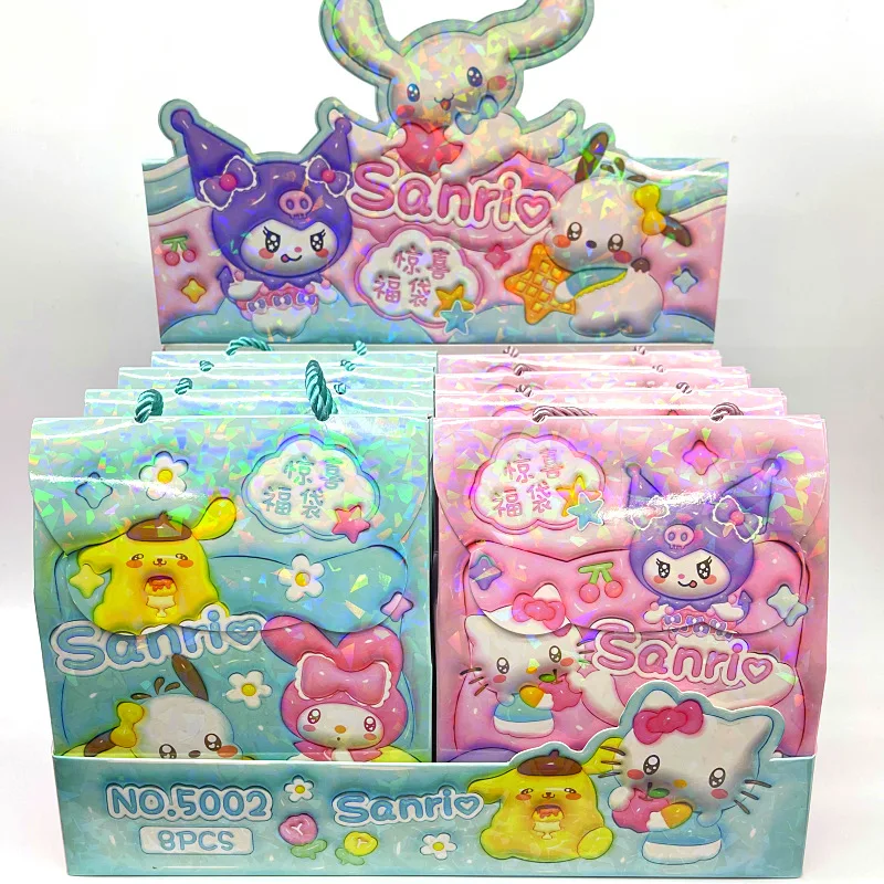 Sanrio Surprise 3d Fortune Bag With Random Creative High Appearance Level Stationery Set Lucky Gift Pack For School Students