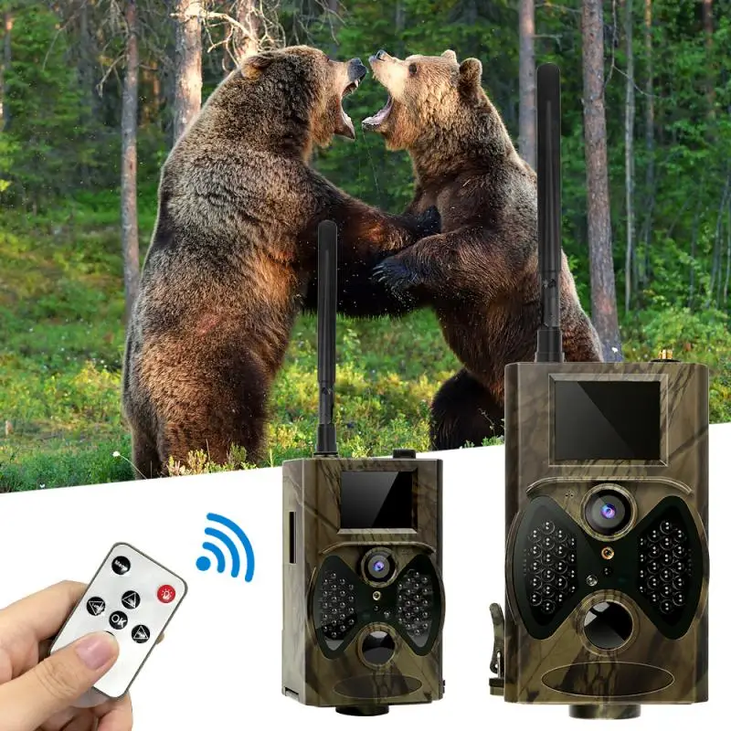 

MMS 2G CellularTrail Surveillance Camera Wildlife Waterproof 16MP 1080P Mobile Hunting Cameras HC300M Photo Trap Tracking