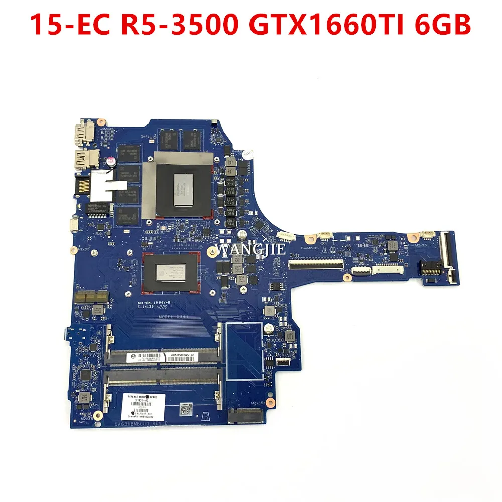 L71931-601 DAG3HBMBCD0 For HP Pavilion 15-EC 15-ec0037nw Laptop Motherboard R5-3500H CPU GTX1660TI 6G GPU 100% Working