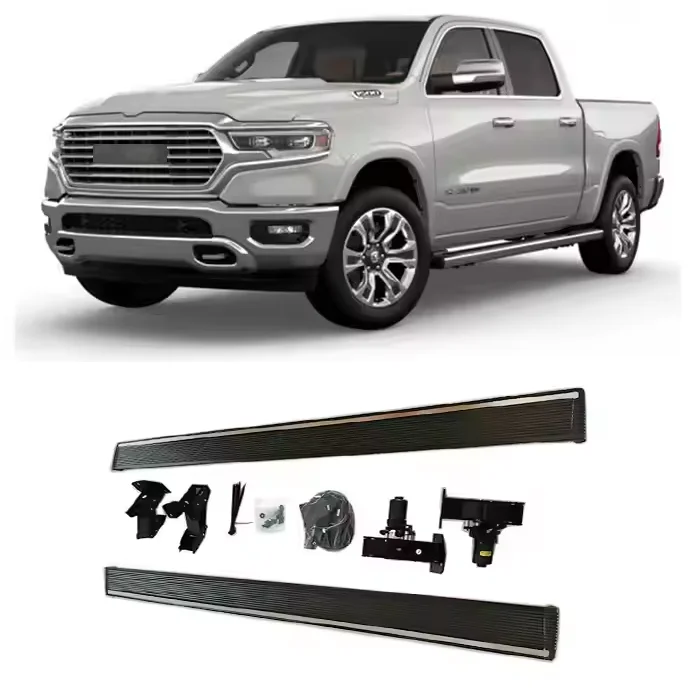 Power Step Running Boards, Automatic Deployable Electric Side Steps for Dodge Ram 1500 2500 Truck, Direct Bolt-On Aluminum
