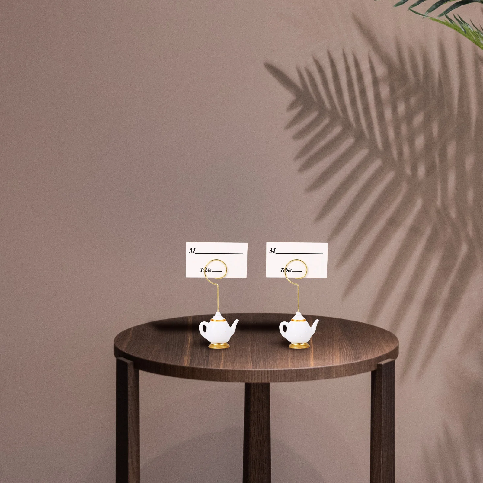 

1 set Tea Place Card Holders Card Holders Table Numbers Memo Clips Photo Display Stands Resin Portable Wedding Decor