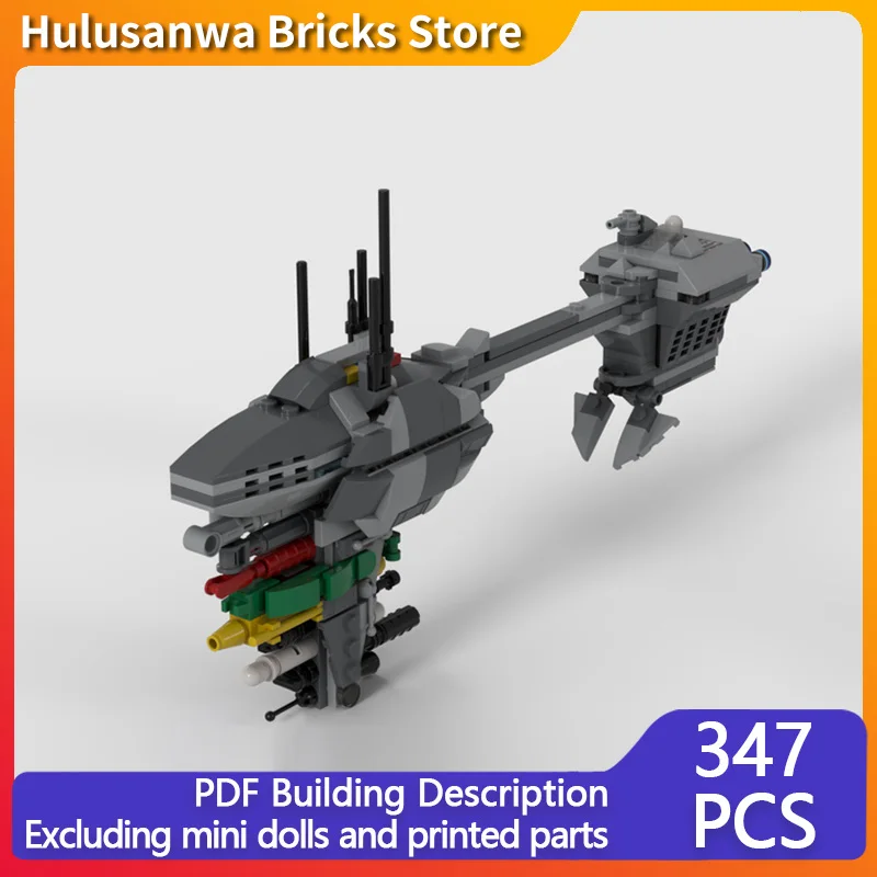 Multi-Functional Warship Model MOC Building Bricks War Equipment Modular Technology Gifts Holiday Assemble Children Toys Suit