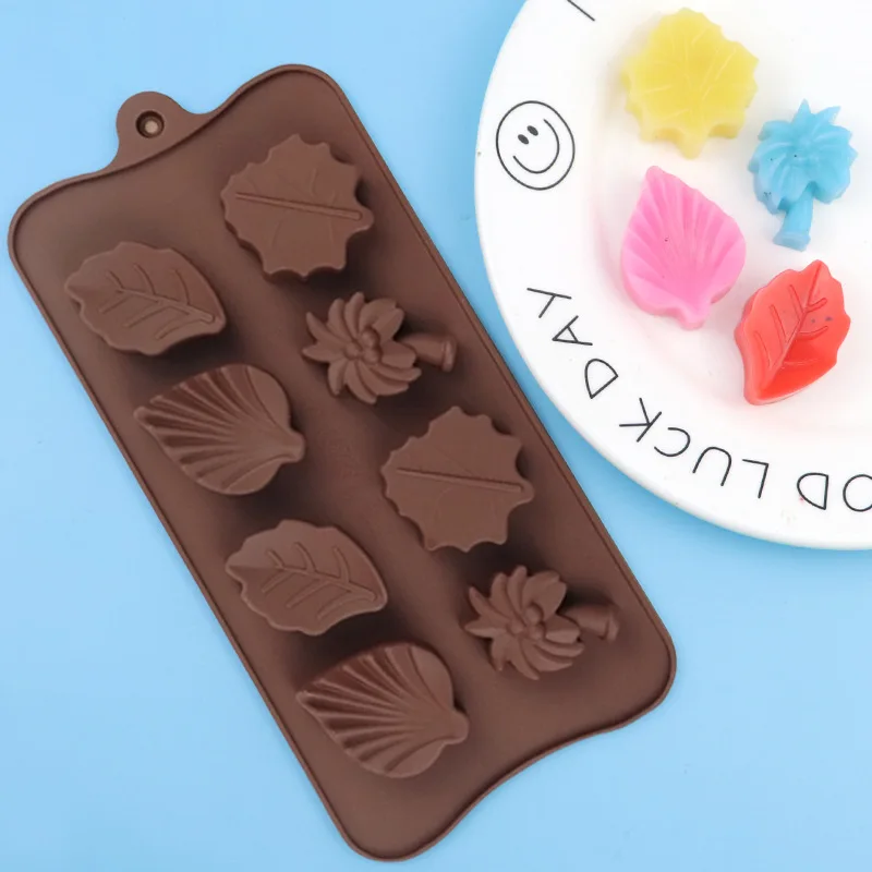 

Wholesale 8 Different Leaf Silicone Chocolate Molds Children's Candy Moulds Handmade Resin Decoration Mold 358