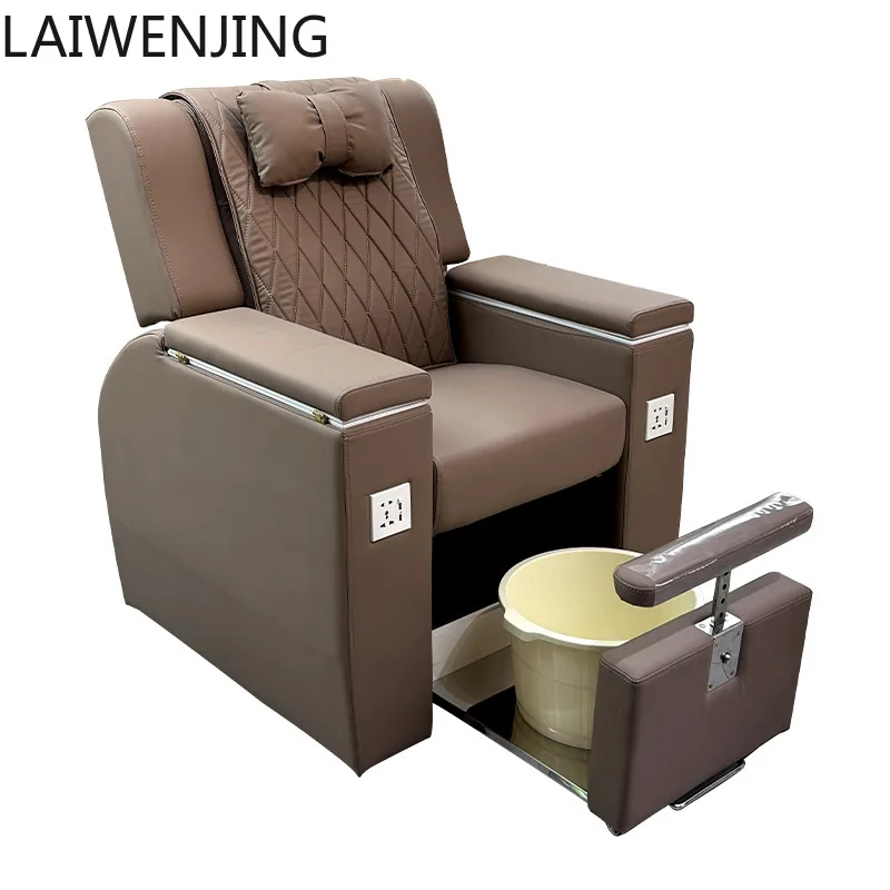 

HLZ Nail Salon Fashion Nail and Eyelash Sofa Chair Single Reclining Foot Spa Massage Chair
