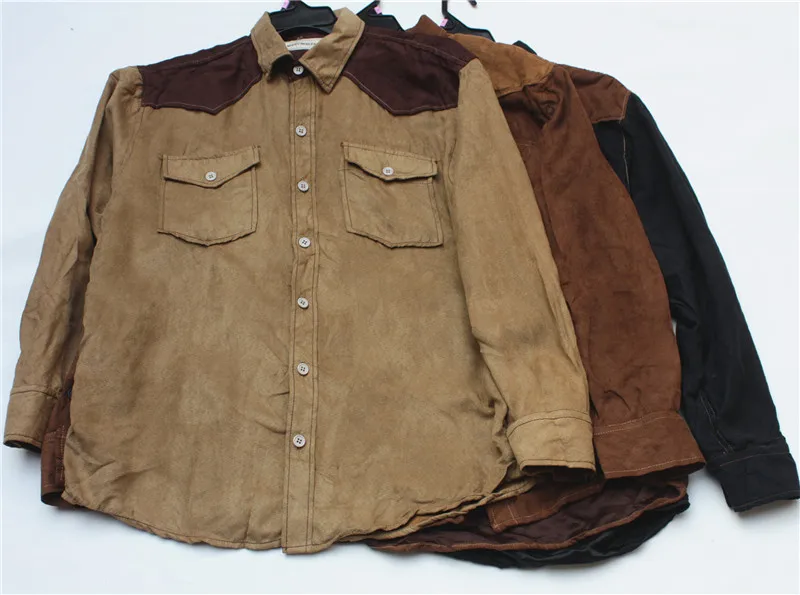 

Men's Autumn Winter irt Button Decorated Flip Collar Open Front Oversize Color Blo Commute Faion Casual Long Sve