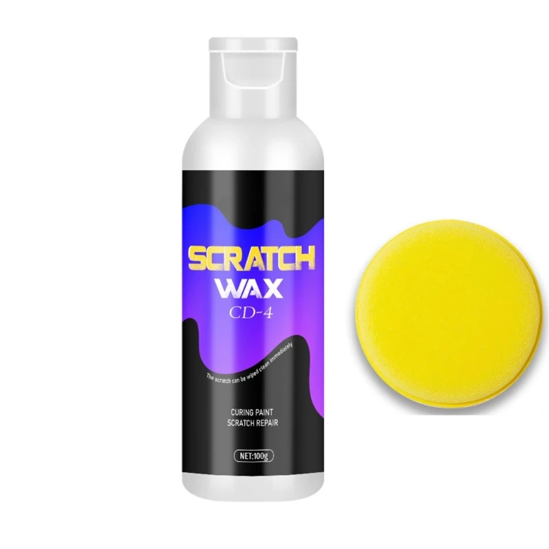 100g Car Scratches Remover Wax with Wipe Sponge Easy to Repair Small Scratched Water Spots for Car SUV