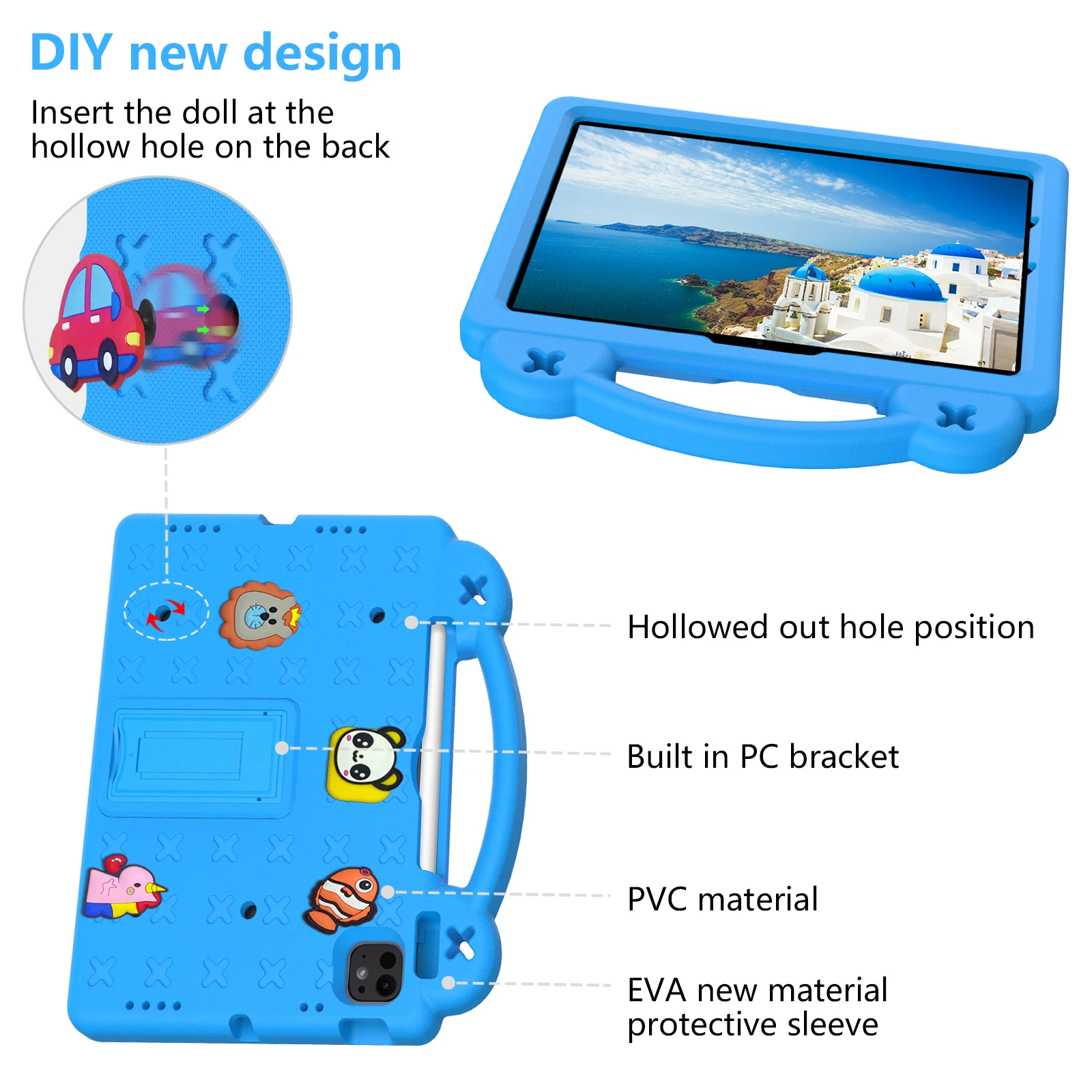 حافظة EVA لجهاز iPad Air 11 5 4 3 2 1 A16 11th 10th 10.2 7-8-9th Gen Pro 11 10.5 9.7 2017 2018 غطاء Mini A17 Pro 6 5 4 3 2 1 #5