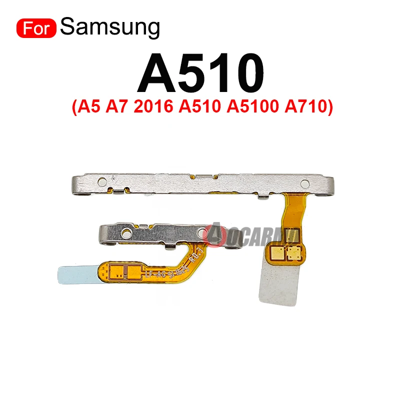 For Samsung Galaxy A510 A5 A7 2016 A710 A5100 Power OnOff Volume Buttons Up Down Flex Cable Repair Parts