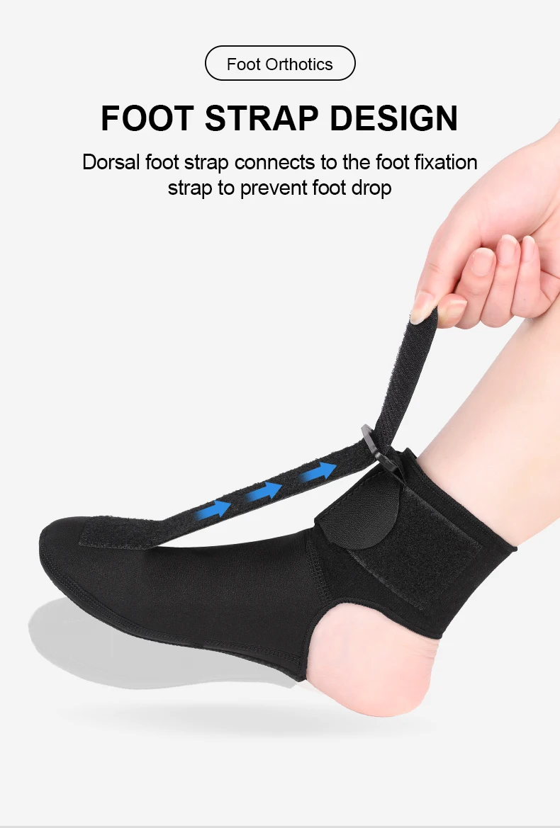 1pc Adjustable Foot Drop Ankle Brace Orthotic Splint – Night Stretch Support for Plantar Fasciitis & Foot Alignment Correction