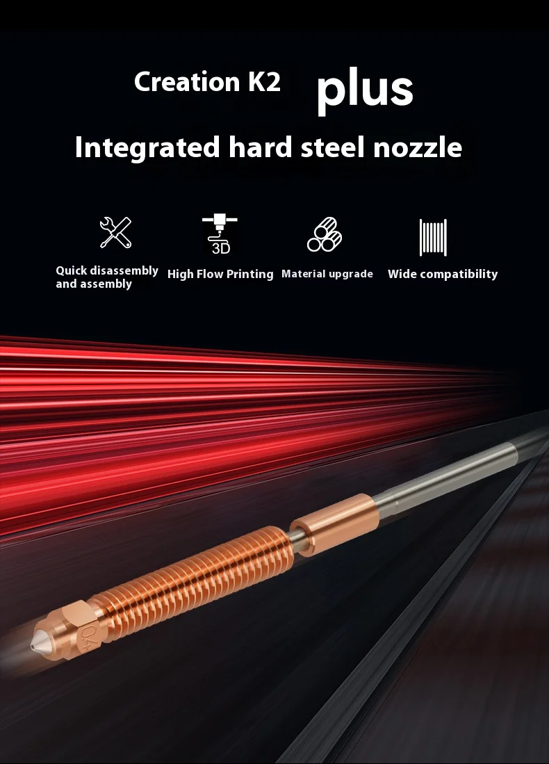 1/2/3PCS Creality K2 Plus Unicorn Schnellwechsel-Düsen-Kit, für Creality K2 Plus 3D-Drucker (0,2/0,4/0,6/0,8/1,0 mm) – Detail 1