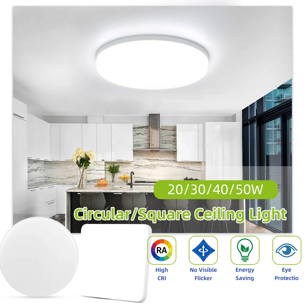 Indoor Led Ceiling Lights Aisle  Living Room Decor Lighting Fixture 20W 30W 40W 50W Panel Light Surface Mounted Lamp Chandelier
