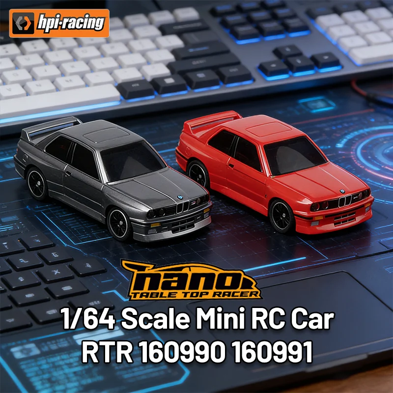 HPI RACING 1/64 Nano 160990 /160991 MINI Remote Control on-road Car Desktop Flat Running Racing Drift Car Adult Children's Toys