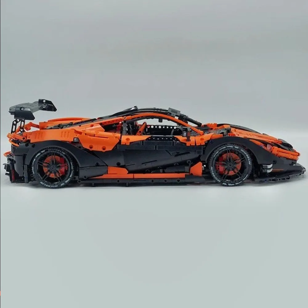 MOC JIESTAR 91104 High-Tech 3316 pz Maikalun P1 Super Auto Sportiva Nero Arancione Racing Moc Modular Building Blocks Modello Giocattolo Del Capretto
