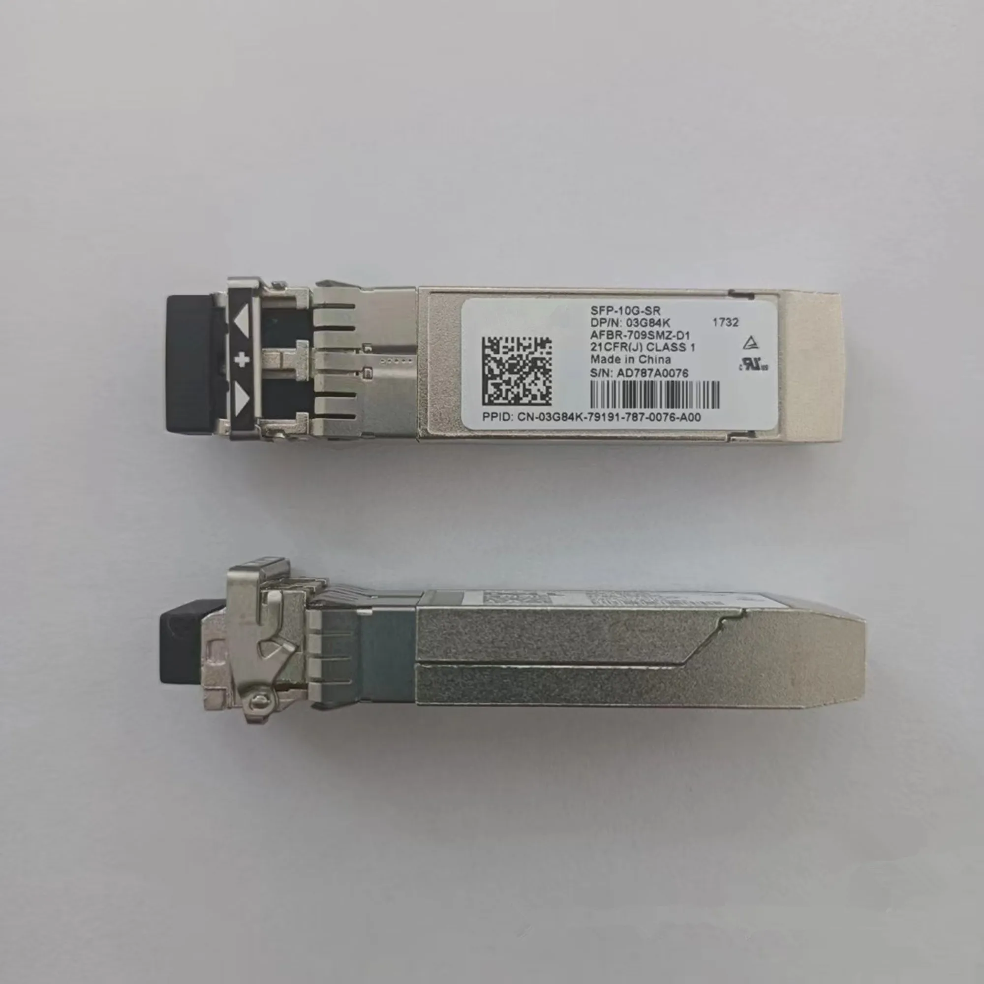 10G Module SFP/SFP-10G-SR AFBR-709SMZ-D1 03G84K 10Gbase-SR/850nm 300m 10g sfpTransceiver/10g network adapter general switch