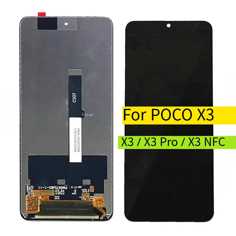 6.67'' Poco X3 Pro Display Screen Replacement for Xiaomi Poco X3 Lcd Display Digital Touch Screen with Frame for Poco X3 NFC