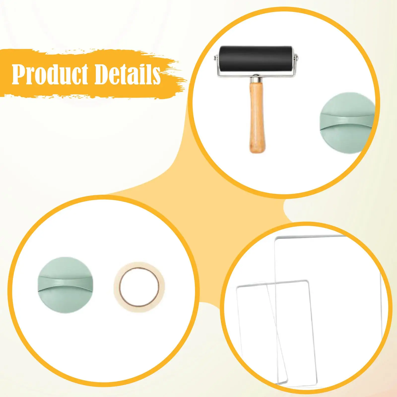 Gel Printing Plate Kit Reusable Monoprinting Gelli Plates Portable Art Supplies for Creative Crafting Acrylic Printmaking Tool