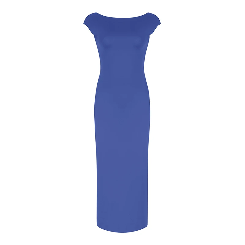 Sexy Backless Women's Maxi Dresses Summer Fashion Casual Streetwear Black Slim Basic Dresses Club Elegant Party New A-LINE Dress