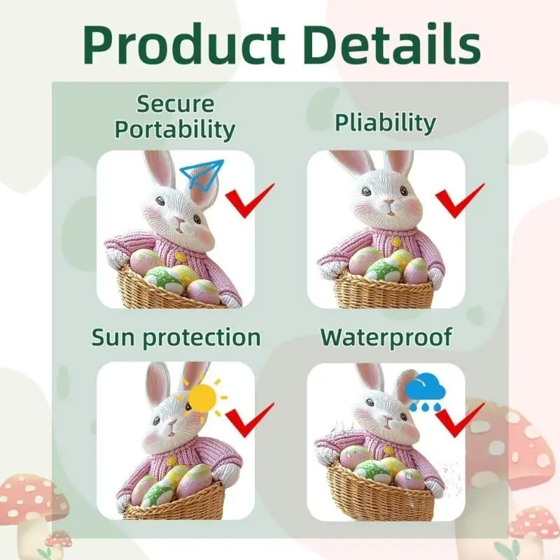 متعددة الوظائف تمثال أرنب حصة مع البيض الملون بولي كلوريد الفينيل حديقة الطابق إدراج لعشاق عطلة ديكورات للباحة C5AD