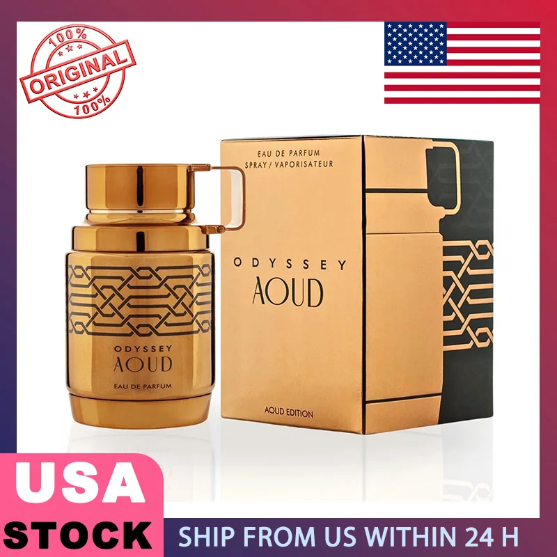 

100ml Original Arab Perfumes Odyssey Aoud Men's Eau de Parfum Body Spray High Quality Lasting Amber Wood Fragrance Cologne Gifts