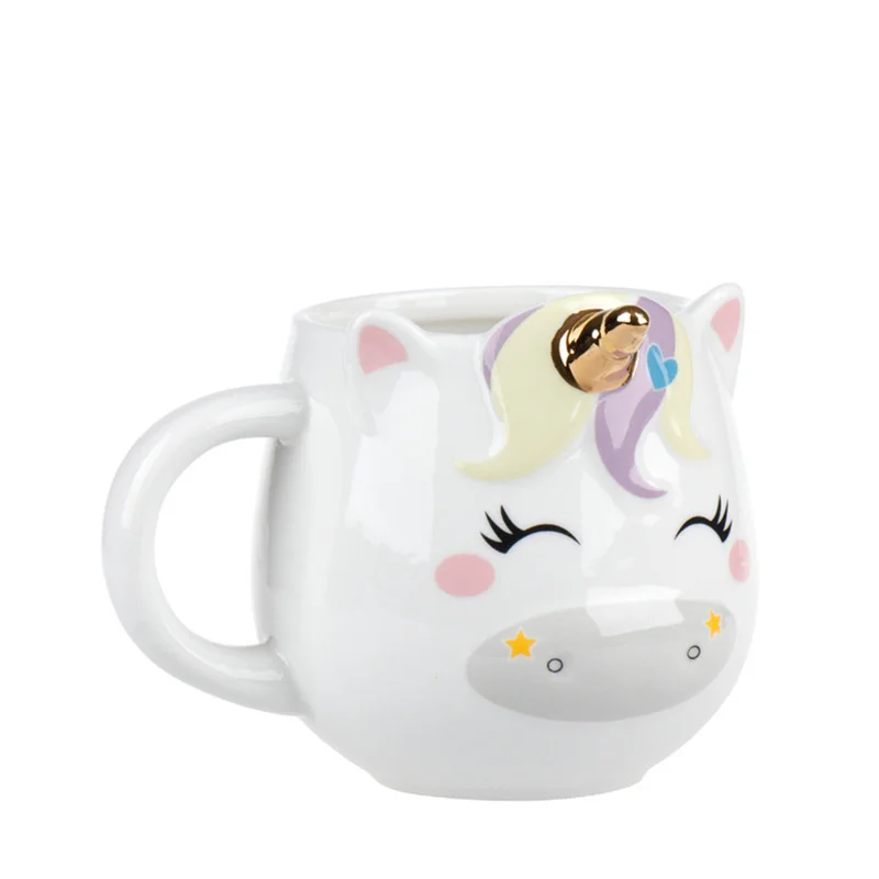 New Unicorn Ceramic mug Small Fresh Candy Milk Cup Office Creative Cup Gift Cup