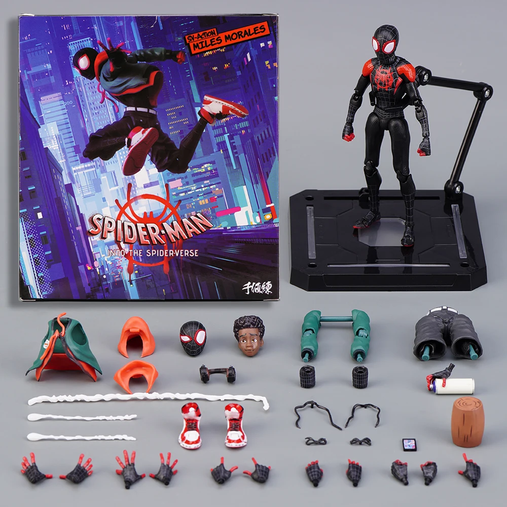 Spider Man Into the Spider Verse Miles Morales SV-Action Figure Spider Boy Model Peter Parker Miles Figurine Toys Doll kid Toy