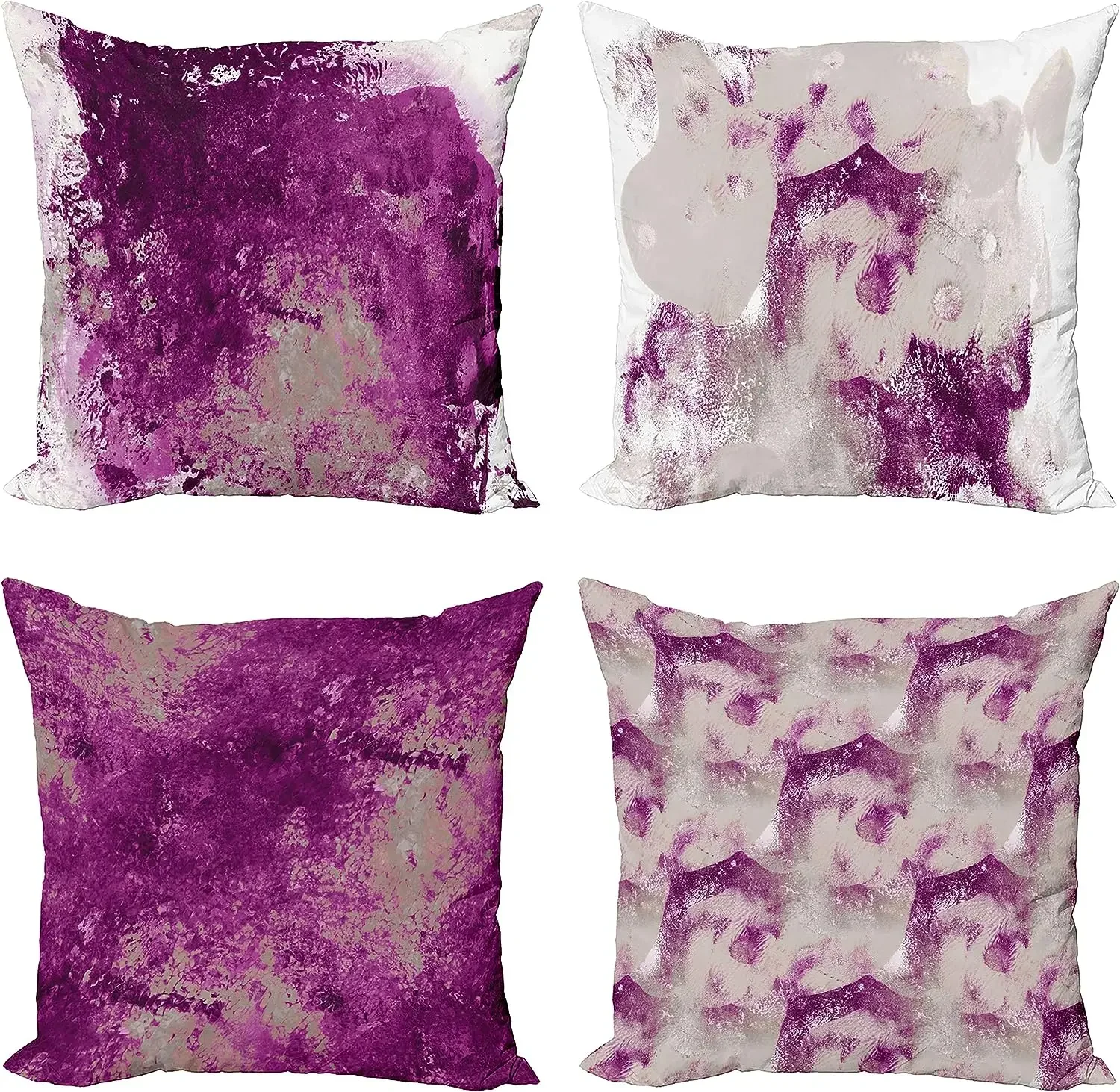 Abstract Pillow Cover Cushion Cover Modern Digital Printing, 16-Inch, Light Gray and Dark Magenta  pillowcase 50*50 decor