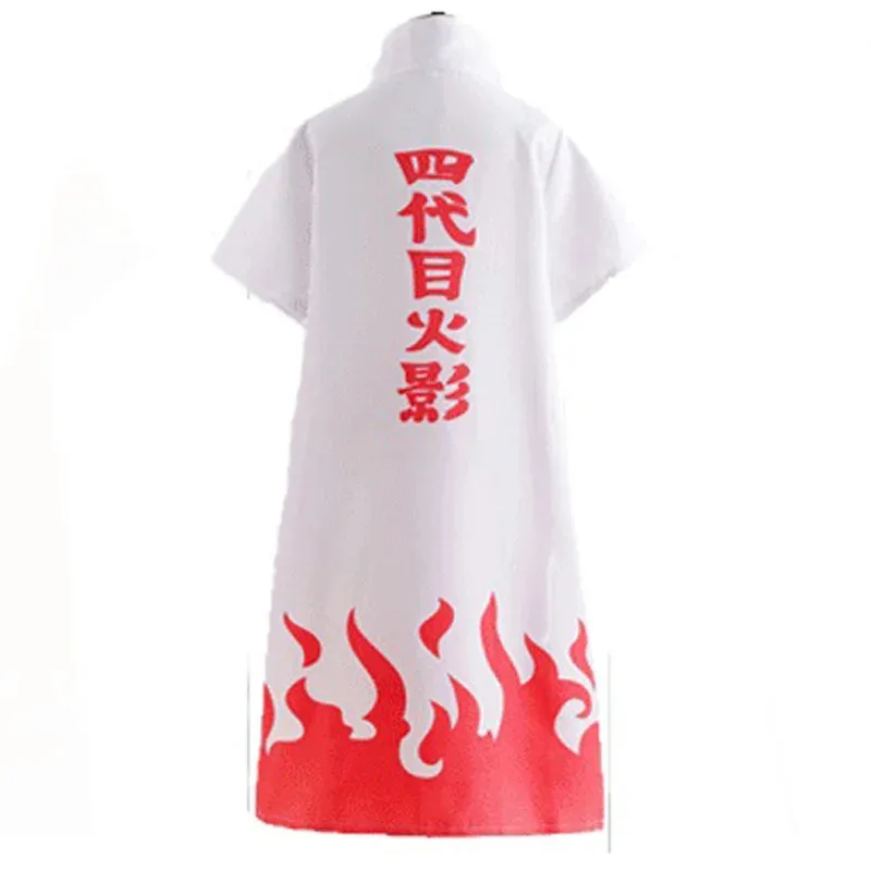 Una familia amorosa Unisex Namikaze Minato capa de Cosplay 4th bata Hokage capa blanca diadema anillo collar Halloween Costu 2025 nuevo