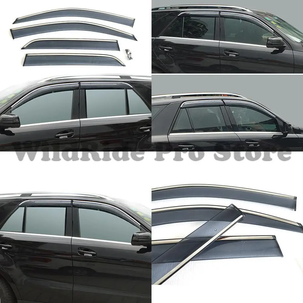 

1 set Rain Visors for 2012 2017 Mercedes M Class ML350 ML63AMG ML300 ML400 Window Side Deflectors