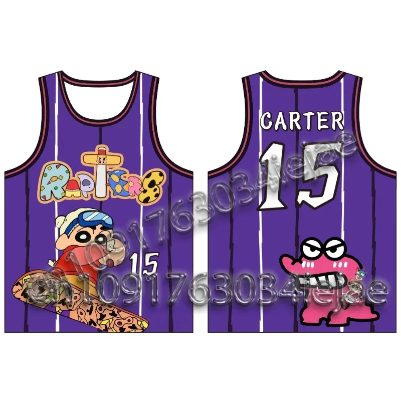 

BALLFLY Jersey Custom Raptors Carter Crayon Small New Basketball Vest Children's Men's and Women's Motorcycles Quick Drying