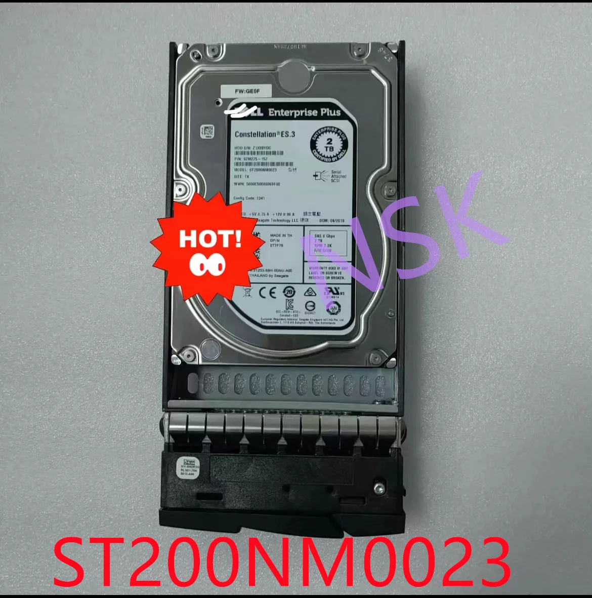 

Жесткий диск T7f78 0t7f78 ST2000NM0023 для Dell 2 ТБ SAS 3,5 EQ storage 7,2 K 6 Гб/с