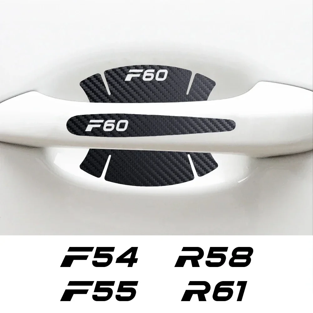 

8PCS Car Door Handle Bowl Stickers Apply For Mini R53 R56 R50 F56 F54 R60 F60 R55 F55 R61 R59 R57 R58 Trim Decals Accessories