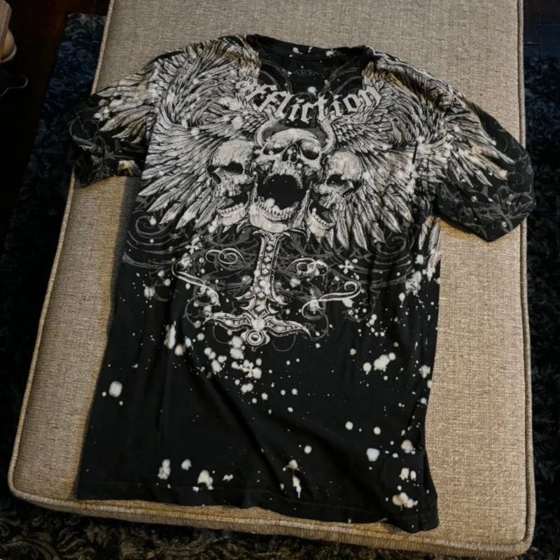 Saint Scream Remera Leiden übergroße Grafik T-Shirt Rock Y2k Mode Saint Scream Harley Mma Jiu Jitsu personal isierte T-Shirt