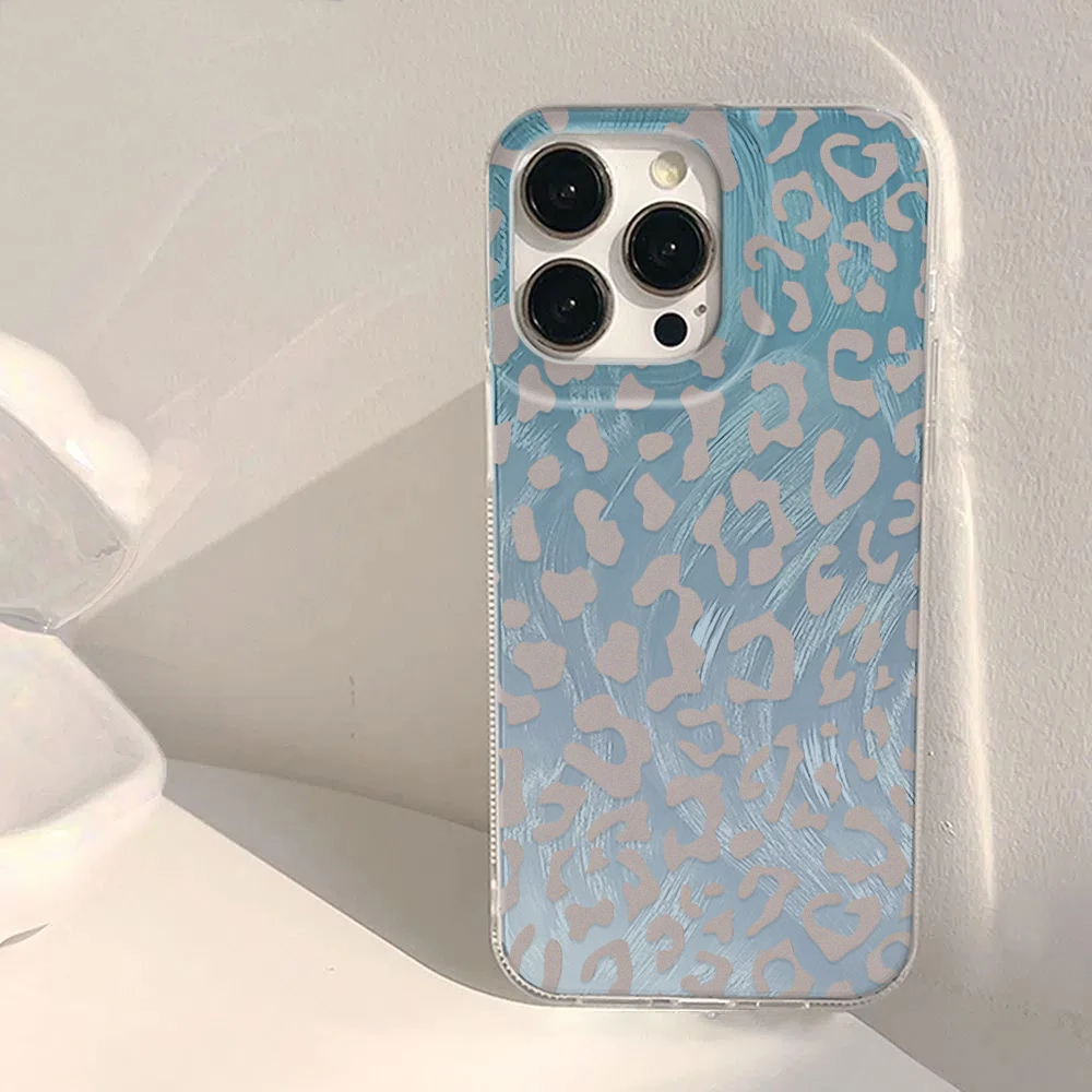 

Leopard Print Phone Case for iPhone16/15/14/13/12/11/ProMax/Pro/Plus Fashion Friend Gift Aesthetic Phone Case