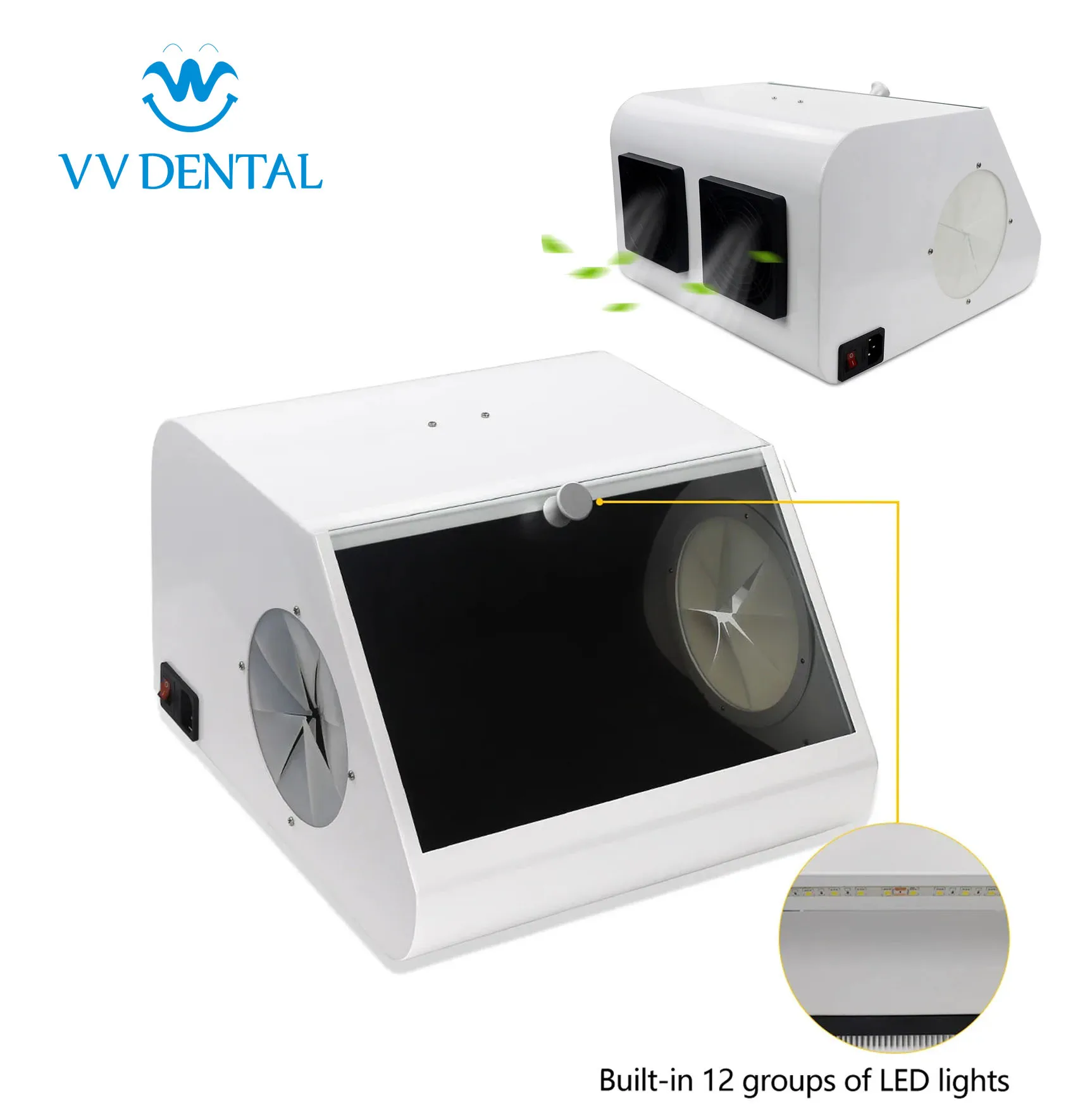 

VVDental Dental Dust Collector Grinding Polishing Sandblasting Dust Box Lab Dental Equipment Dentist Tools