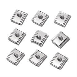 1pcs/lot Stainless Steel Italian Links Fit 9x10mm Bracelets with Ring for Diy Women Bracelets Jewelry Making Accessories
