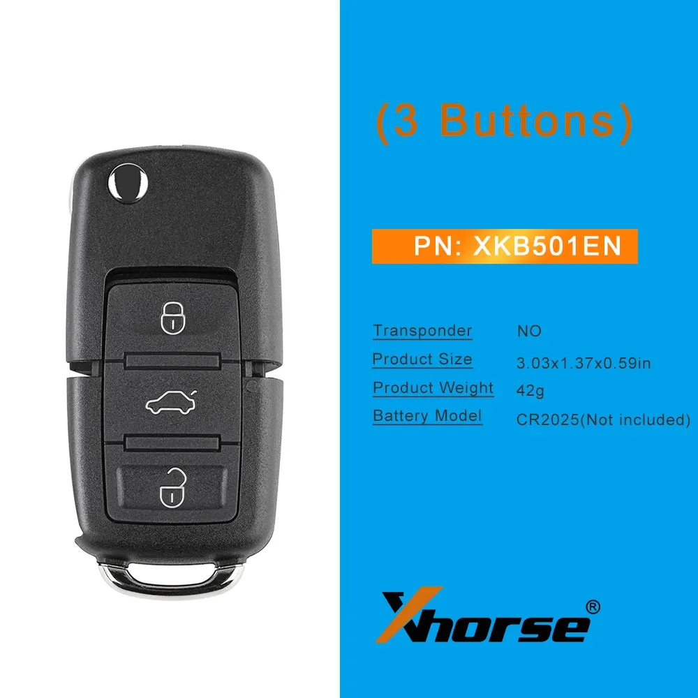 XHORSE XKB501EN Spezial-X001-Fernbedienung für VW B5-Stil 3-Tasten Kabelgebundene Universal-Fernbedienung für VVDI Mini Key Tool Englische Version – Detail 4