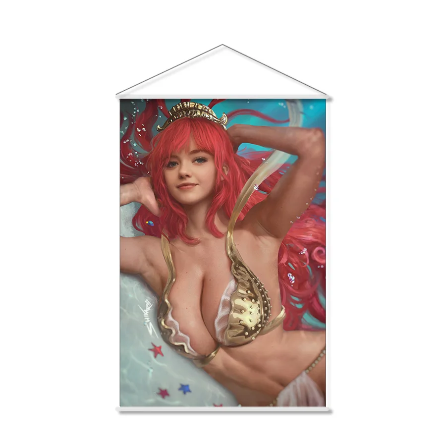 Sexy Mermaid Princess Shirahoshi One Piece Anime Wall Scroll Hanging Poster Home Decor Painting