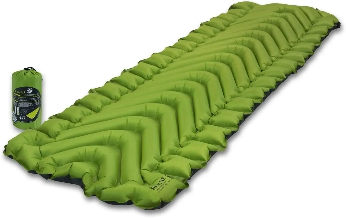 

Static V2 Inflatable Sleeping Pad | Portable, Ultralight, Easy To Inflate, Foldable Air Bed For Camping, Backpacking & Hiking —