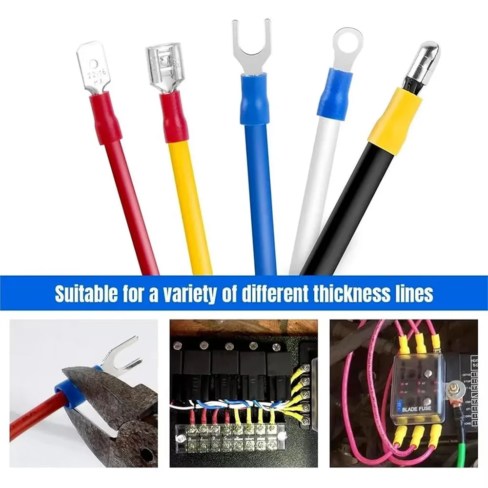 222-teiliges Set Spaten-Crimpklemmen, elektrische Kabelverbinder, vollständig isoliert, männlich/weiblich, sortiertes Kit, AWG 22-10/0,5-6,0 mm² – Detail 6