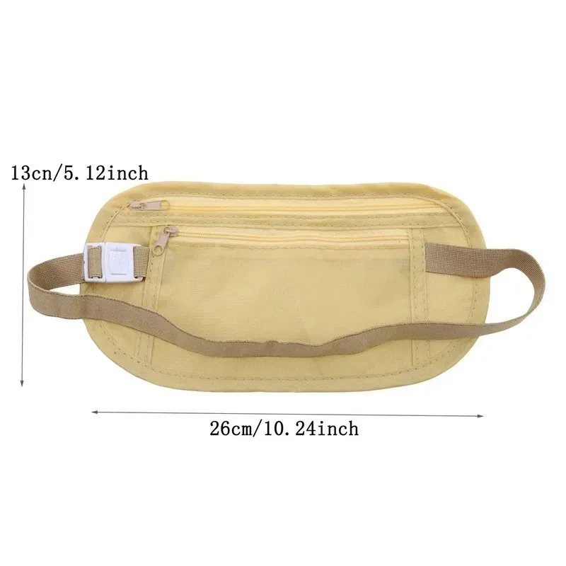 Bolsa de Cintura para Corrida, Bolsa de Cintura Invisível para Viagem, Cinto Porta-Passaporte e Dinheiro, Carteira Escondida, Bolsa de Presente, Bolsa para Dinheiro