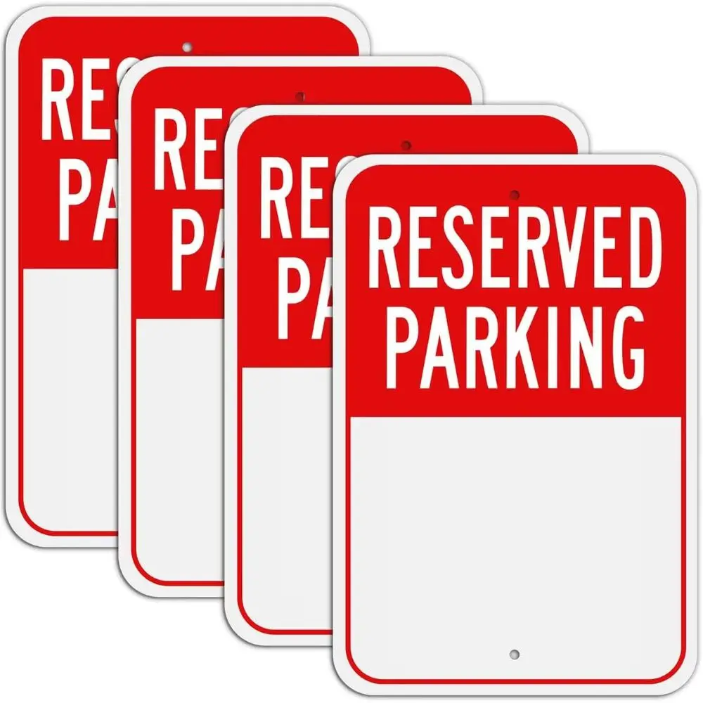 

Large Reserved Parking Sign, 18x12 Reflective Aluminum Metal Write-On Sign, Rust-Free, Weather Resistant, Weatherproof, Easy to