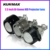 KUNFINE 2PCS/lot 2.5 inch Bi-Xenon HID Projector Lens Shrouds car high/low beam for car headlight halogen or xenon bulb