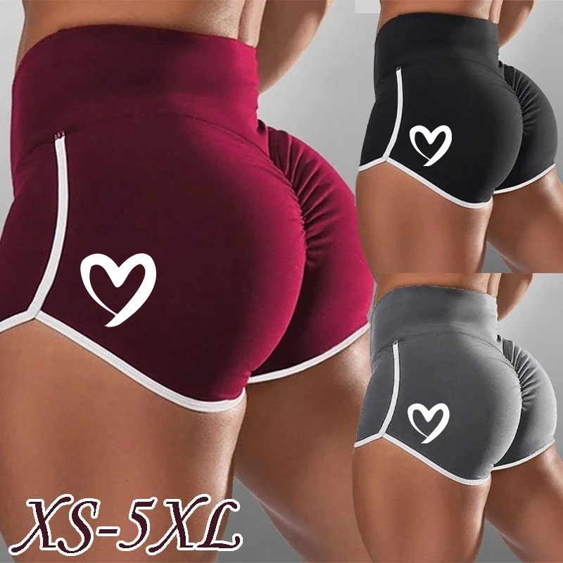 Fashion Women Yoga Shorts Solid Color Tight-fitting Hip Bottom Pantie Gym Workout Elastic Casual Running Sports Short Pants