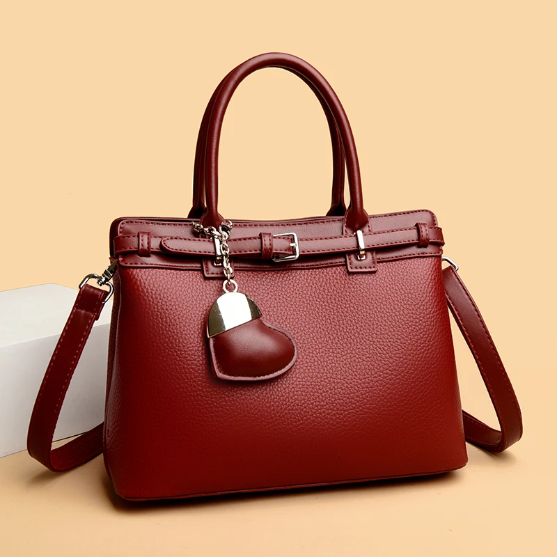 Large Size Women Top-handle Bags Retro Pure Color Big Capacity Shopping Totes 2025 Hot Sale Trendy Luxury Designer Handbags PU