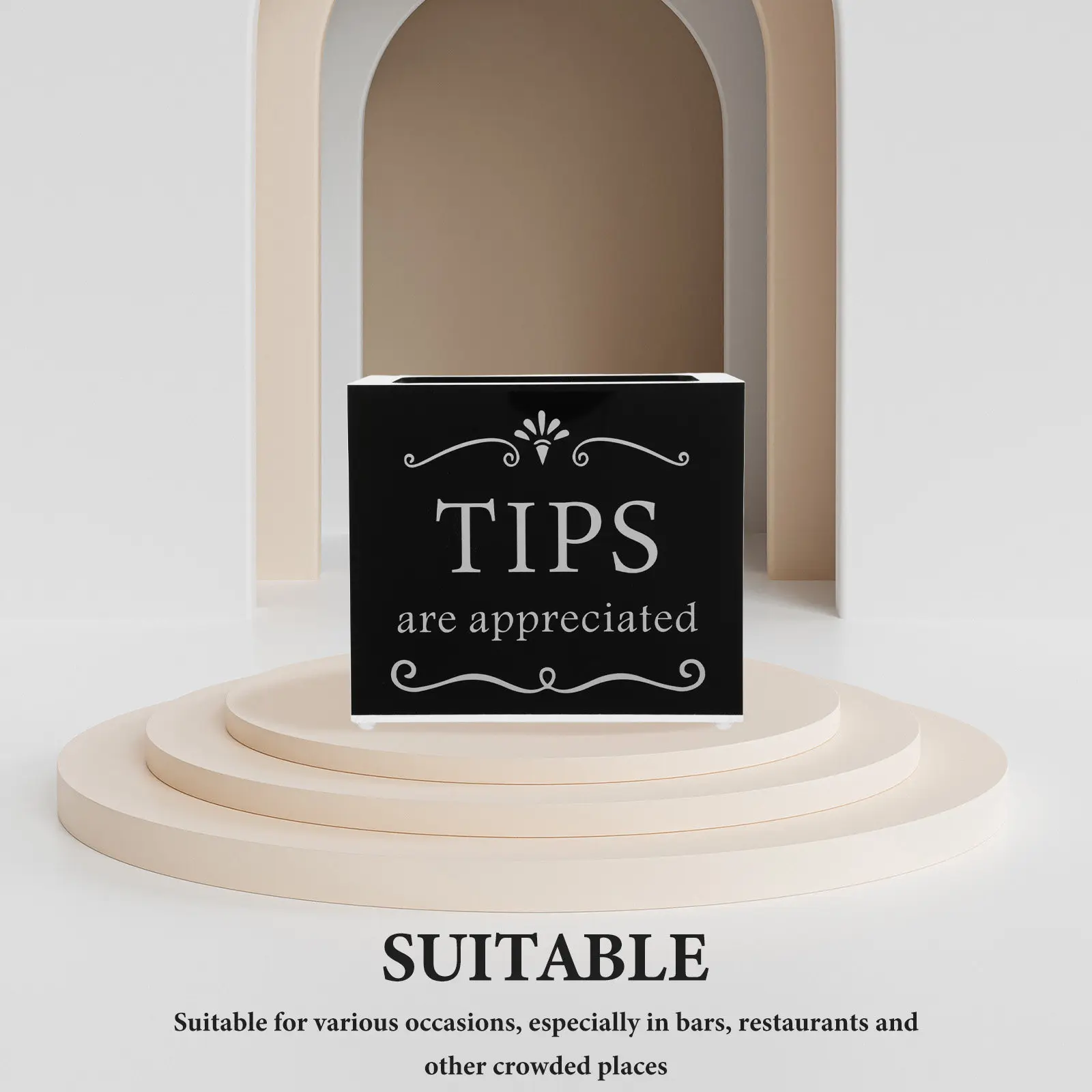 Acrylic Tip Box Transparent for Bartender Bars Restaurants Musicians Donation Money Container Suggestion Raffle Storage