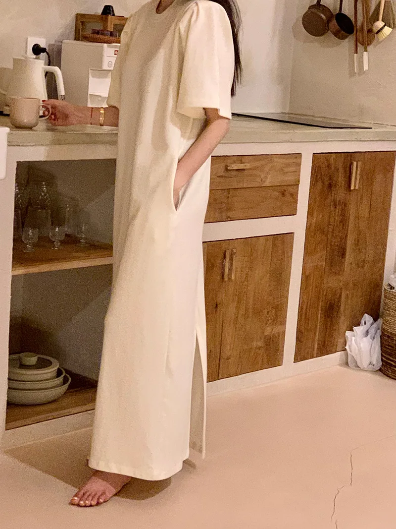 Faionable falda larga cómoda Dr Dongda Gate Original Bubble ort Sve para mujer primavera 2023 algodón 00% vestido de moda